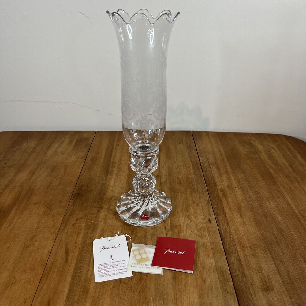 Baccarat France Crystal Hurricane Lamp